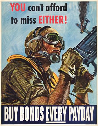 VARIOUS ARTISTS.  [WORLD WAR II / BUY BONDS]. Group of 18 posters. 1942-1945. Sizes vary.